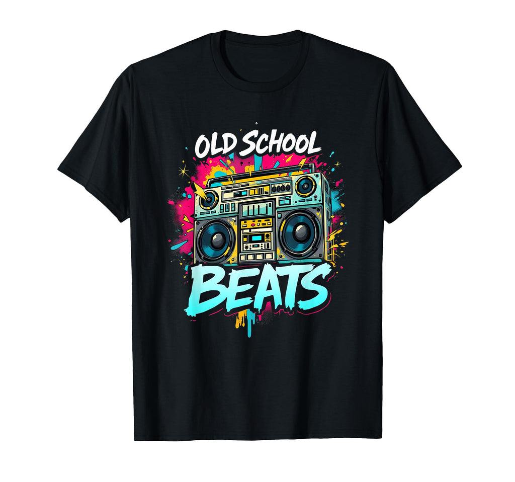 Old School Beats Hip Hop T-Shirt - Novelty Apparel Unisex - T-Shirt, Sweatshirt, Hoodie