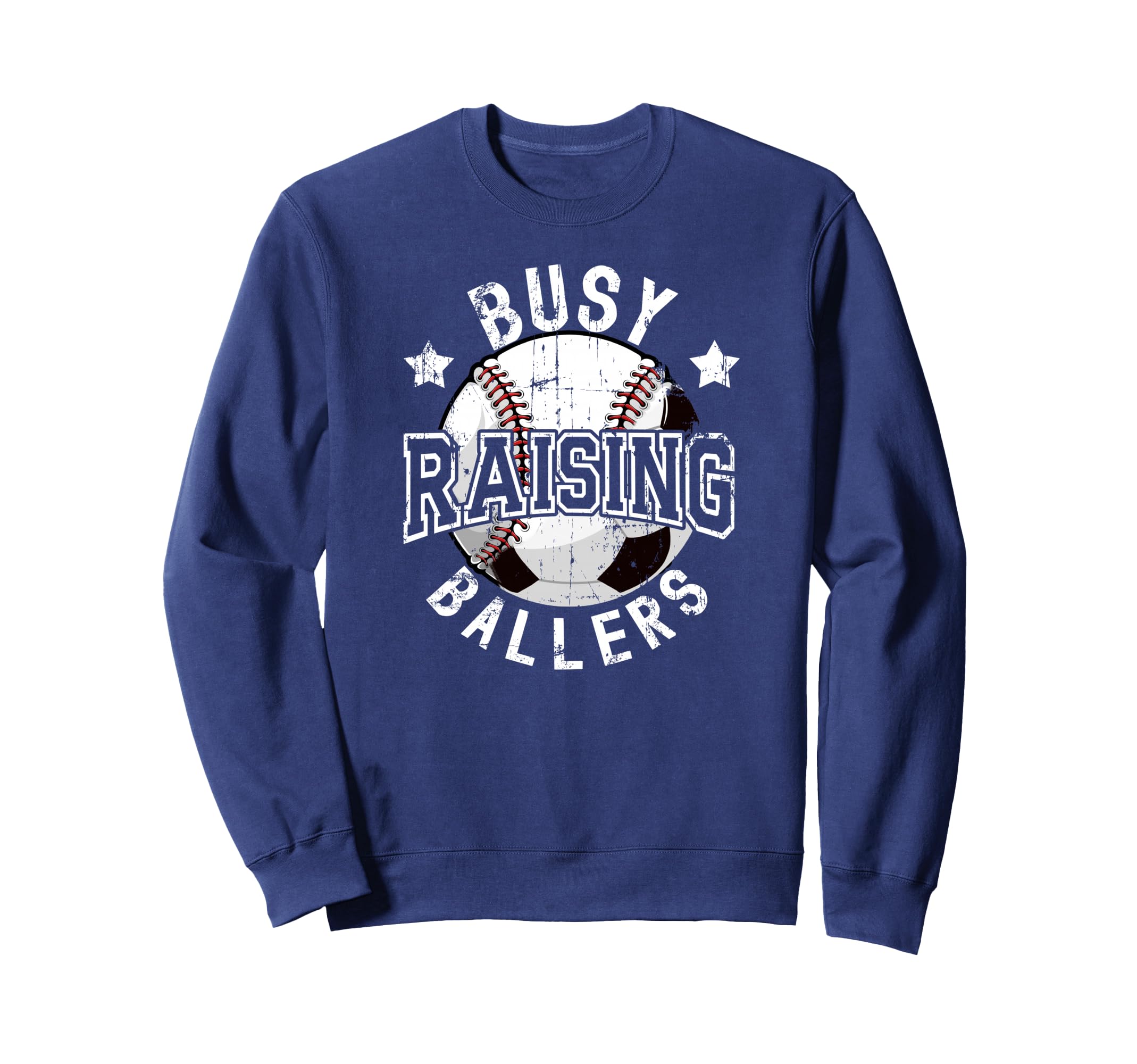 Busy Raising Ballers Baseball Soccer Sweatshirt - Minimalist Print Unisex - T-Shirt, Sweatshirt, Hoodie
