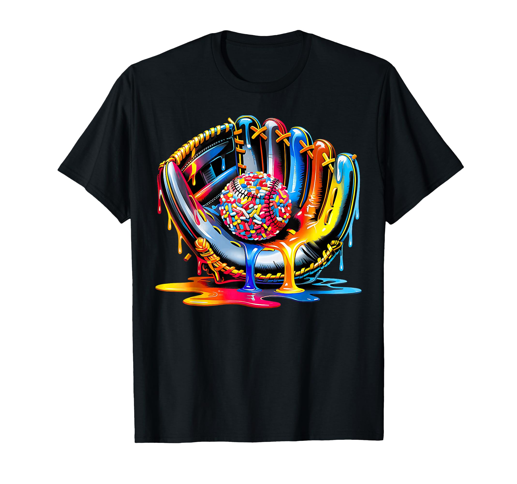 Baseball Drip Ice Cream Drip T-Shirt - Minimalist Print for Adults - T-Shirt, Sweatshirt, Hoodie