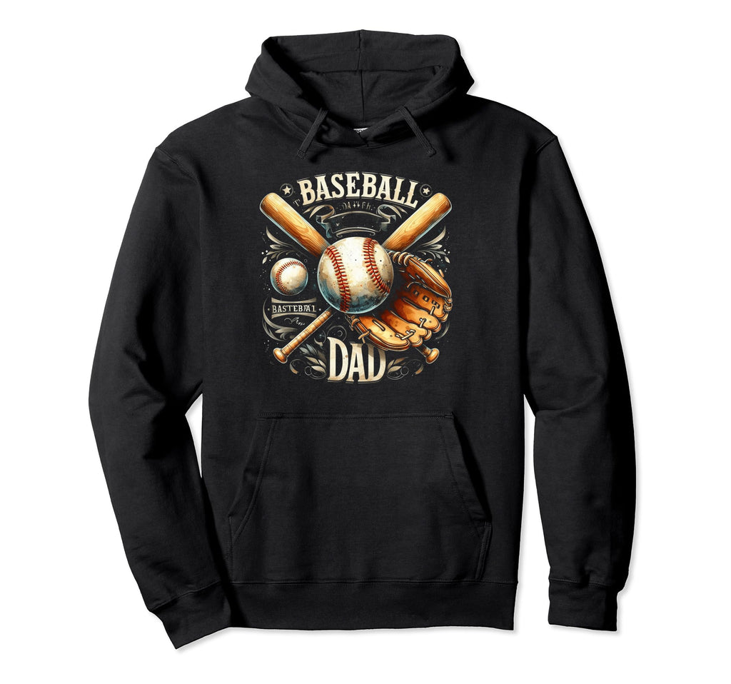 Baseball Dad Fathers Day Hoodie - Aesthetic Graphic Unisex - T-Shirt, Sweatshirt, Hoodie