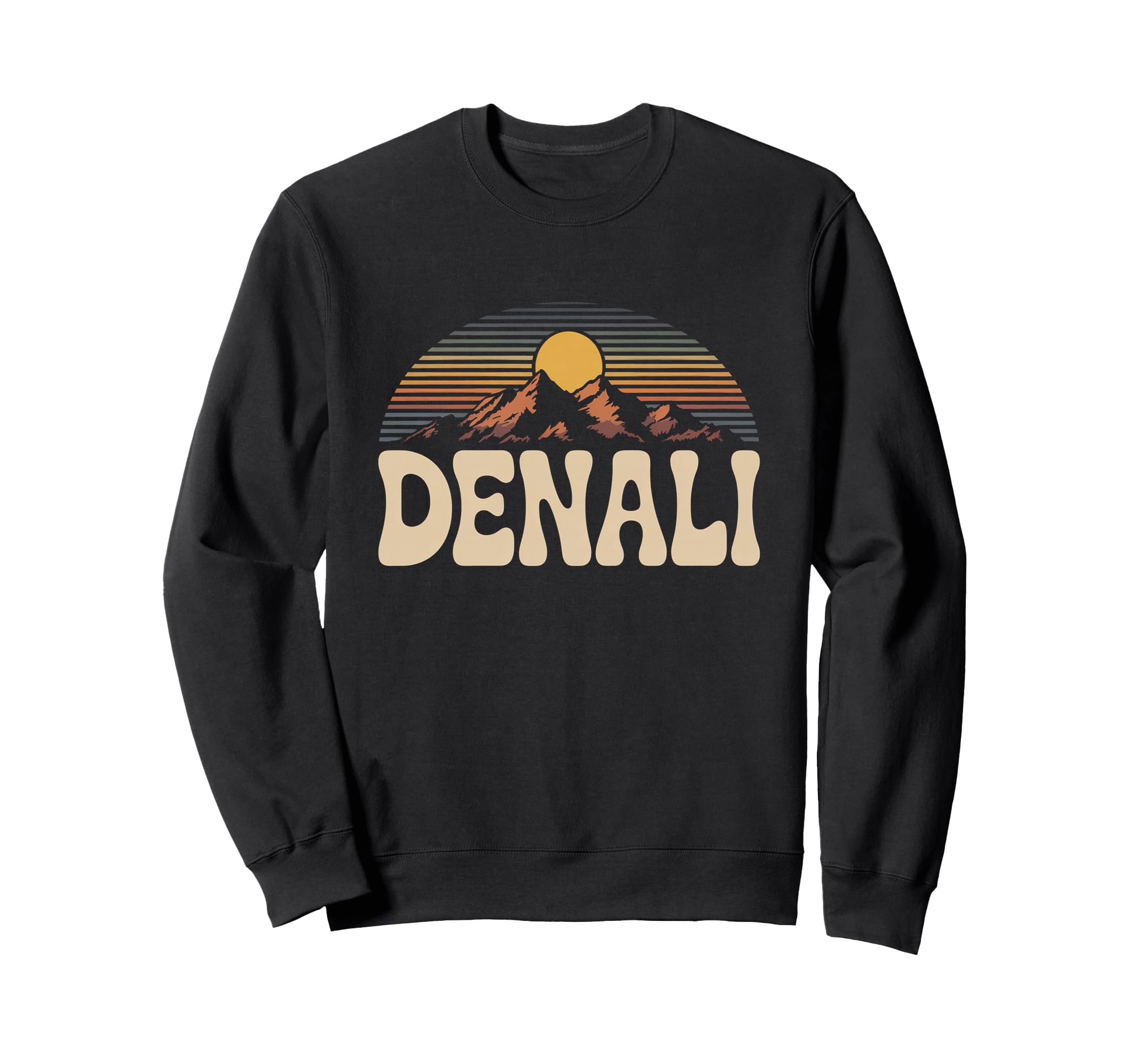 Denali National Park Sunset 70S Sweatshirt - Unique Graphic Men Women - T-Shirt, Sweatshirt, Hoodie