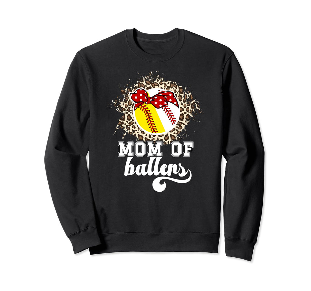 Mom Ballers Baseball Softball Sweatshirt - Casual Everyday Wear Men Women - T-Shirt, Sweatshirt, Hoodie