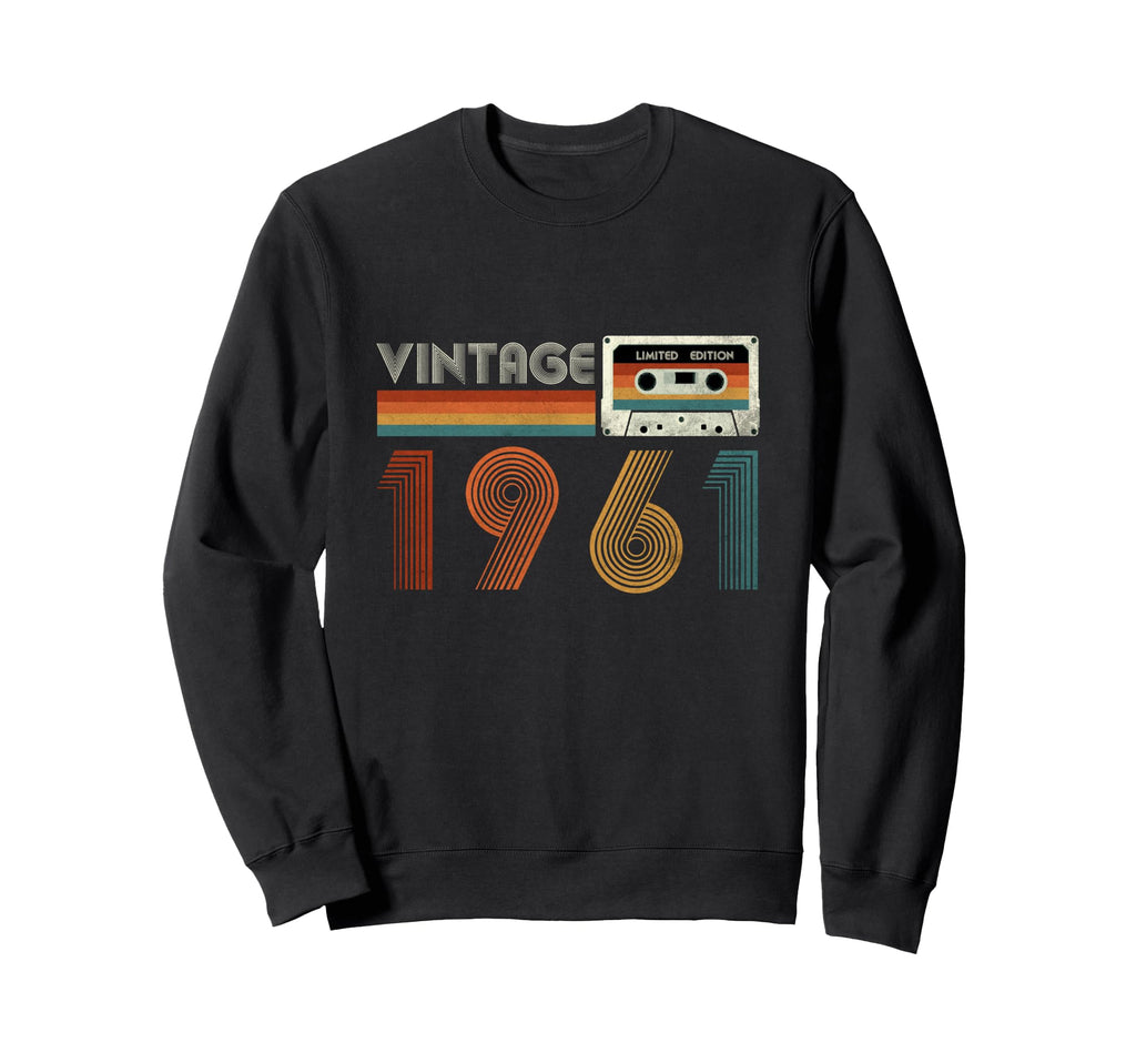 1961 Cassette Tape Birthday 65 Sweatshirt - Fun Novelty Design Men Women - T-Shirt, Sweatshirt, Hoodie