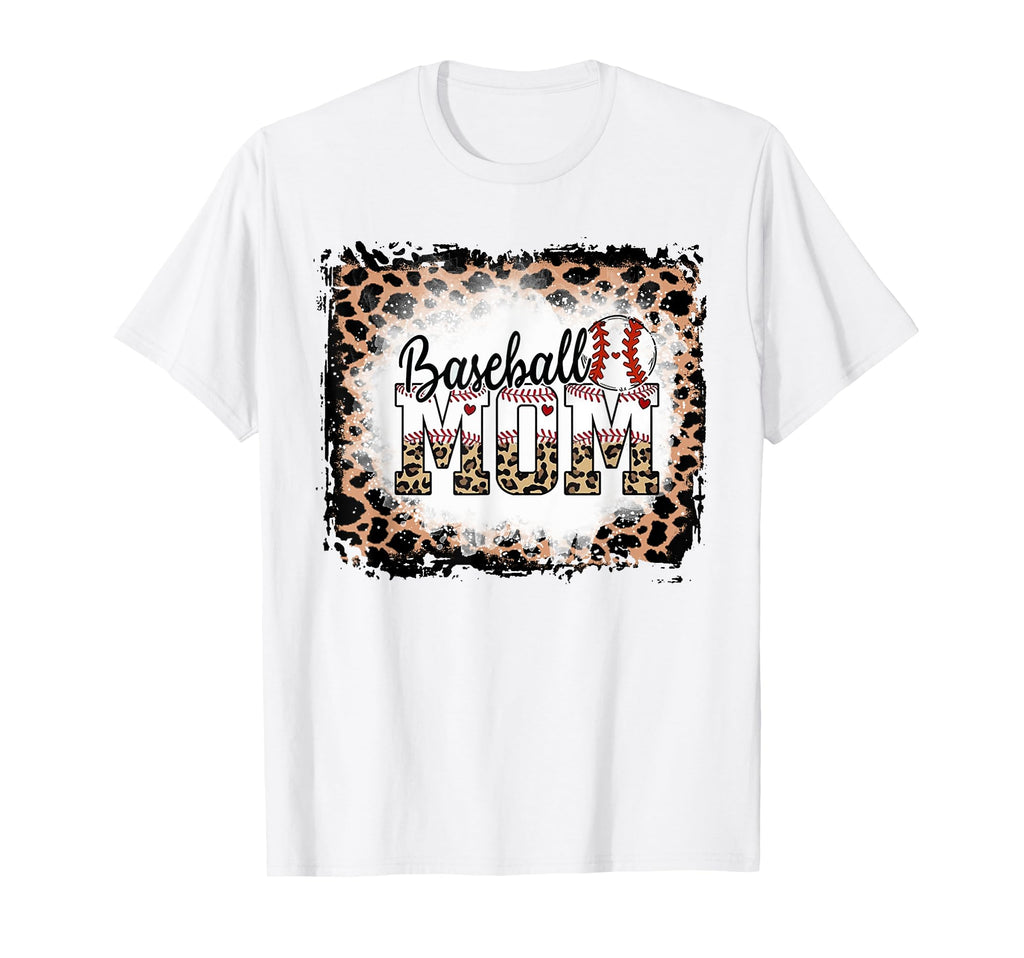 Baseball Mama Baseball Mom Leopard T-Shirt - Graphic Print for Adults - T-Shirt, Sweatshirt, Hoodie