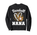 Baseball Nana Leopard Heart Grandma Sweatshirt - Graphic Print for Adults - T-Shirt, Sweatshirt, Hoodie