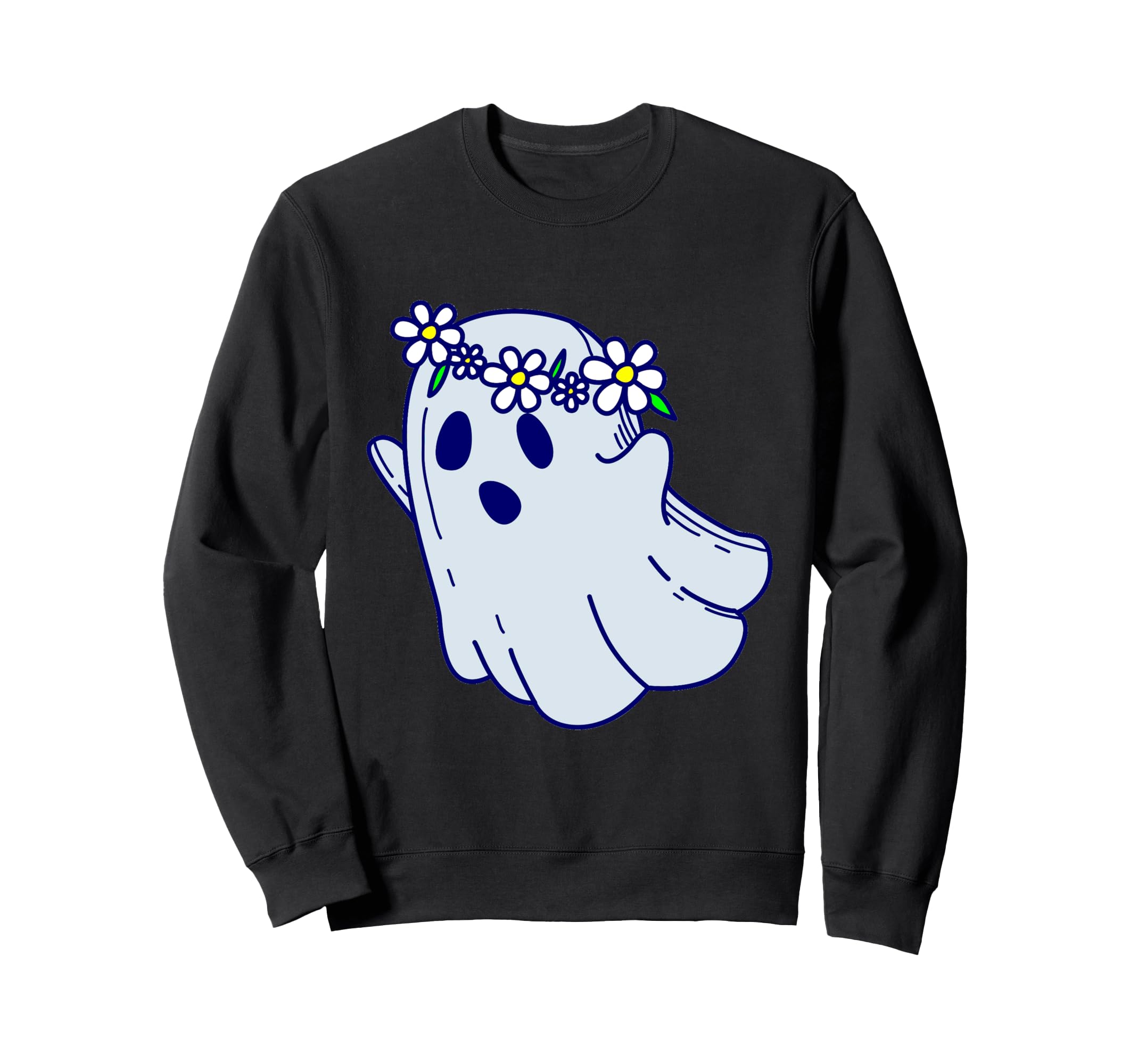 Groovy Halloween Spooky Boho Floral Sweatshirt - Graphic Print for Adults - T-Shirt, Sweatshirt, Hoodie