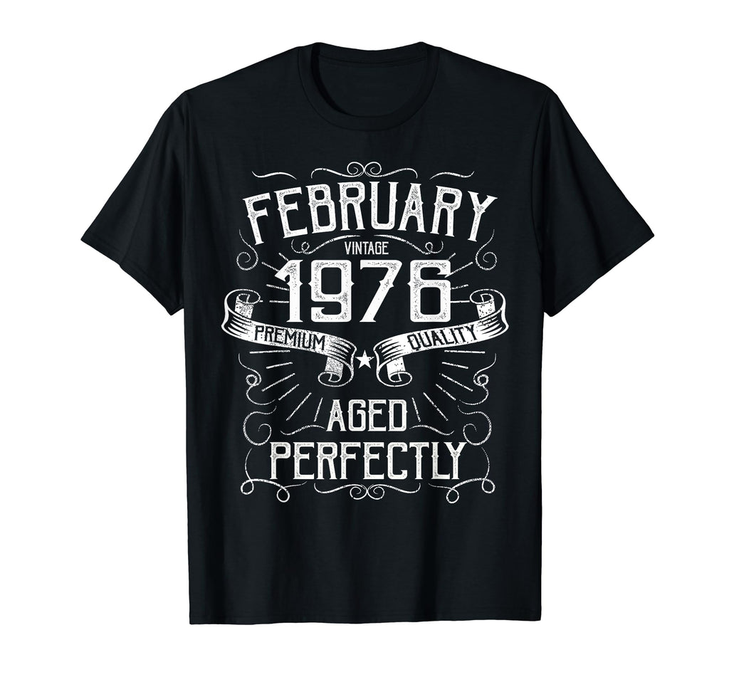 February Made 1976 42Nd Birthday T-Shirt - Aesthetic Graphic for Adults - T-Shirt, Sweatshirt, Hoodie