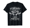 February Made 1976 42Nd Birthday T-Shirt - Aesthetic Graphic for Adults - T-Shirt, Sweatshirt, Hoodie
