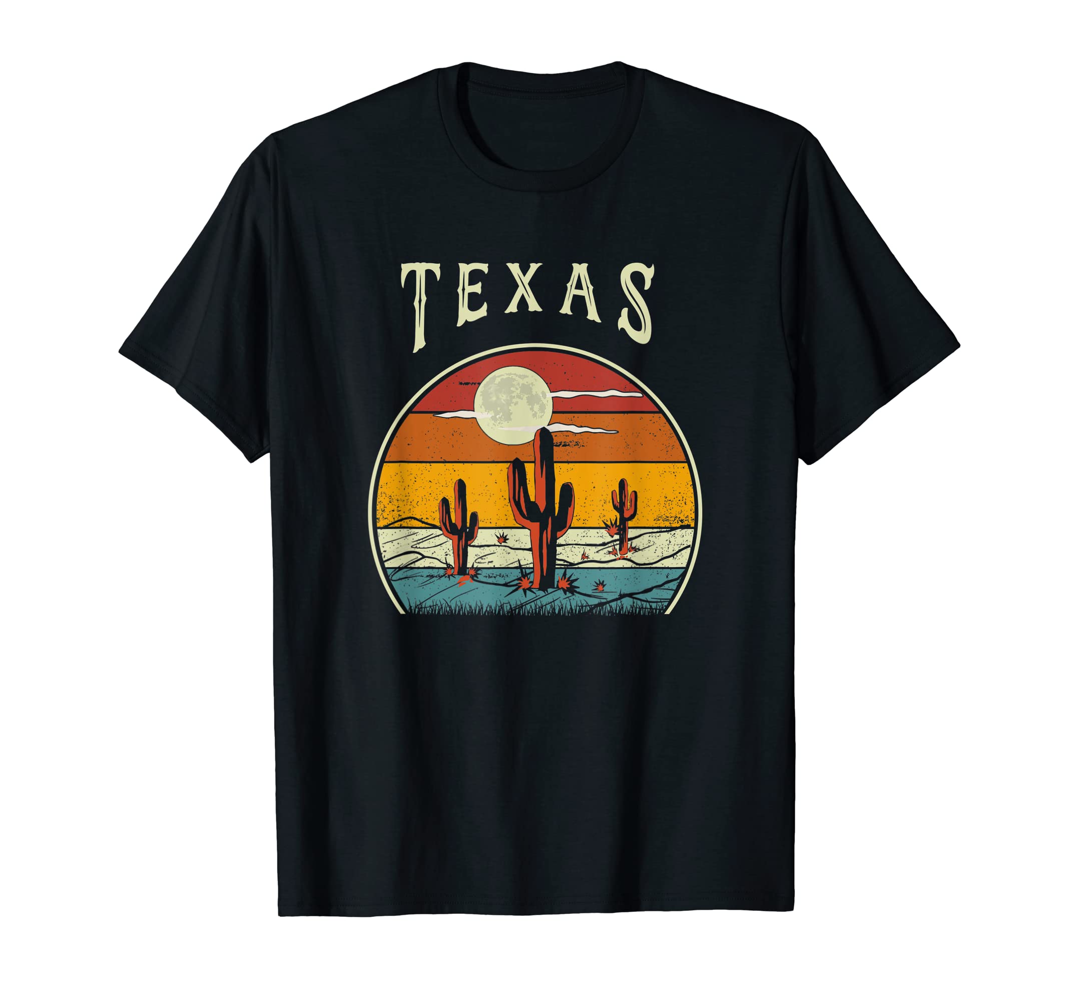 Texas Desert Sunset Cactus Summer T-Shirt - Casual Everyday Wear Unisex - T-Shirt, Sweatshirt, Hoodie