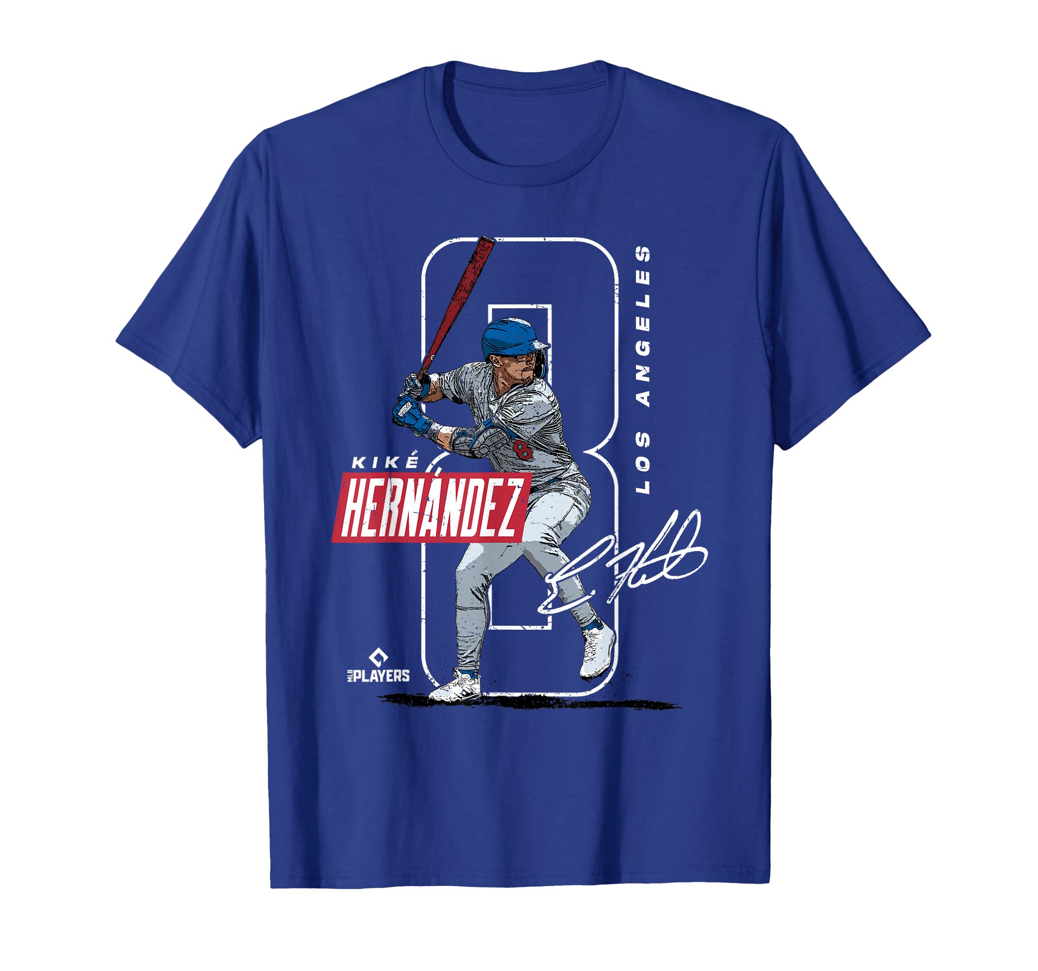 Kike Hernandez Los Angeles D Baseball T-Shirt - Novelty Apparel for Adults - T-Shirt, Sweatshirt, Hoodie