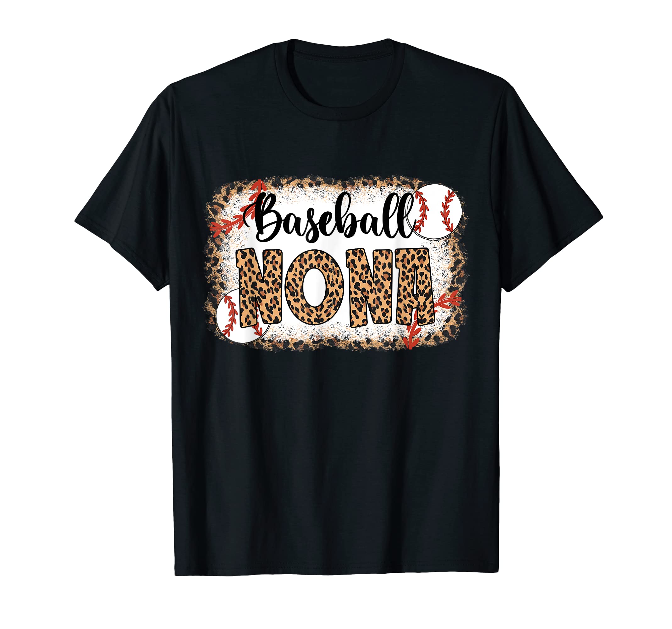 Baseball Nona Leopard Baseball Mothers T-Shirt - Graphic Print for Adults - T-Shirt, Sweatshirt, Hoodie