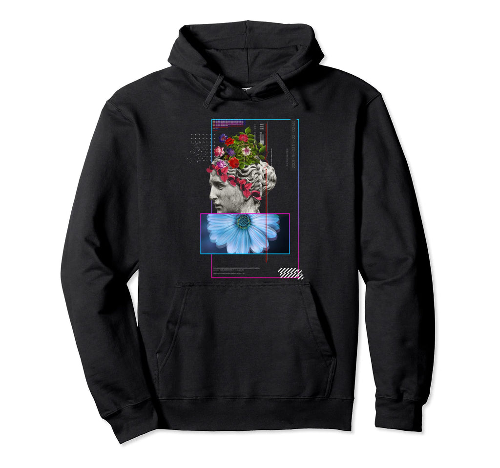 Grungy Seoul Psychedelic Art Aesthetic Hoodie - Minimalist Print Men Women - T-Shirt, Sweatshirt, Hoodie