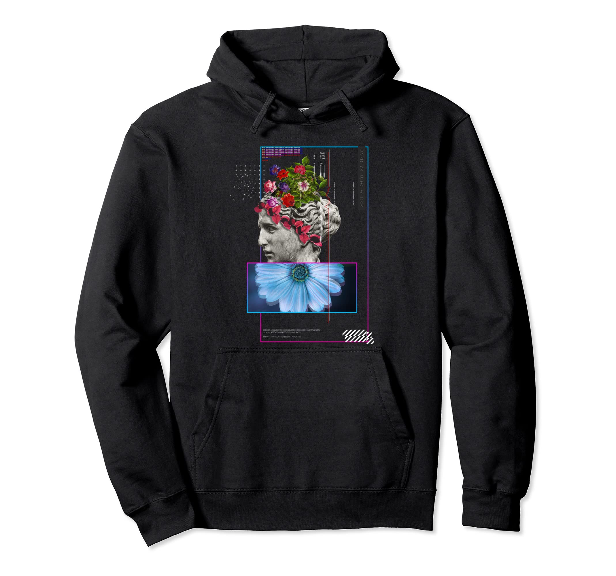 Grungy Seoul Psychedelic Art Aesthetic Hoodie - Minimalist Print Men Women - T-Shirt, Sweatshirt, Hoodie