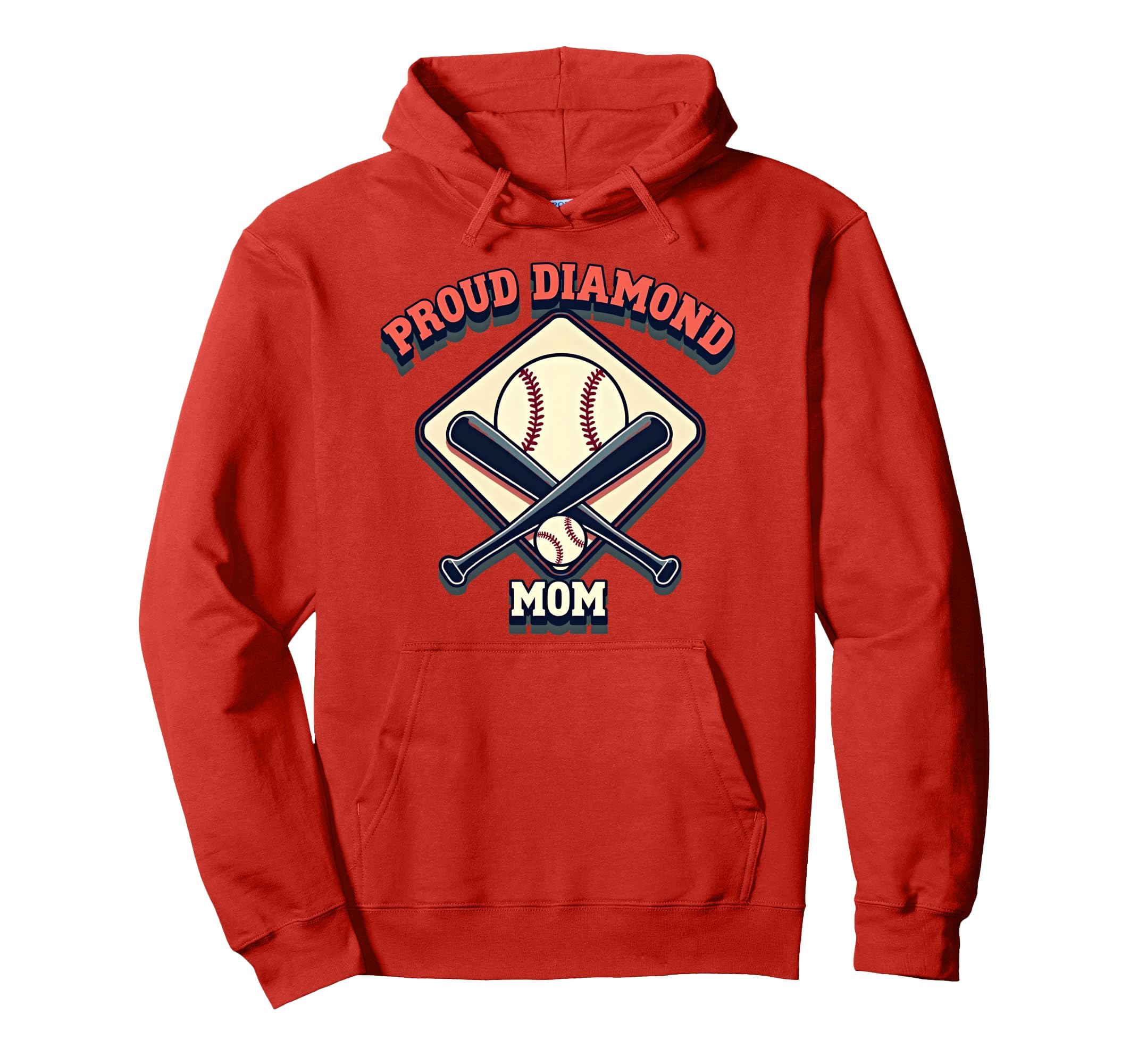 Proud Diamond Mom Baseball Hoodie - Custom Art Print Unisex - T-Shirt, Sweatshirt, Hoodie