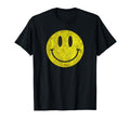 Acidhouse 80S 90S Smile Distressed T-Shirt - Fun Novelty Design for Adults - T-Shirt, Sweatshirt, Hoodie