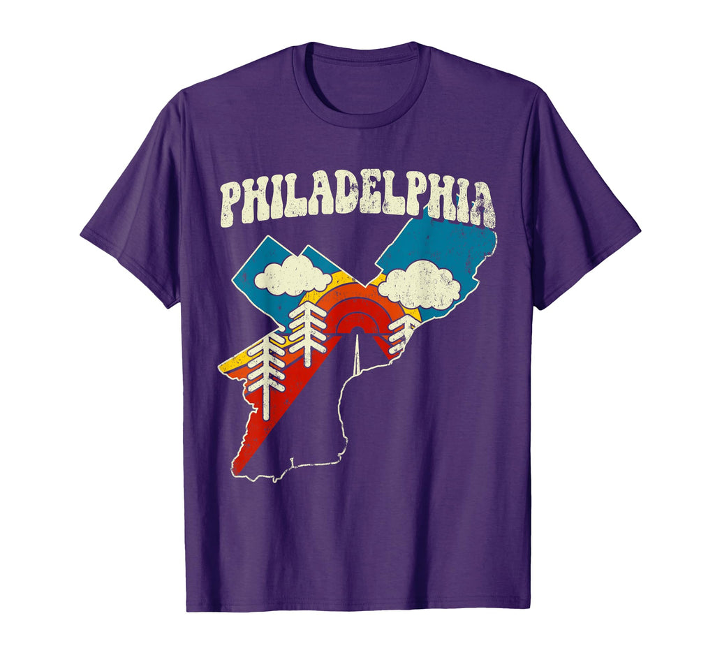 Philadelphia City Rainbow T-Shirt - Casual Everyday Wear Men Women - T-Shirt, Sweatshirt, Hoodie
