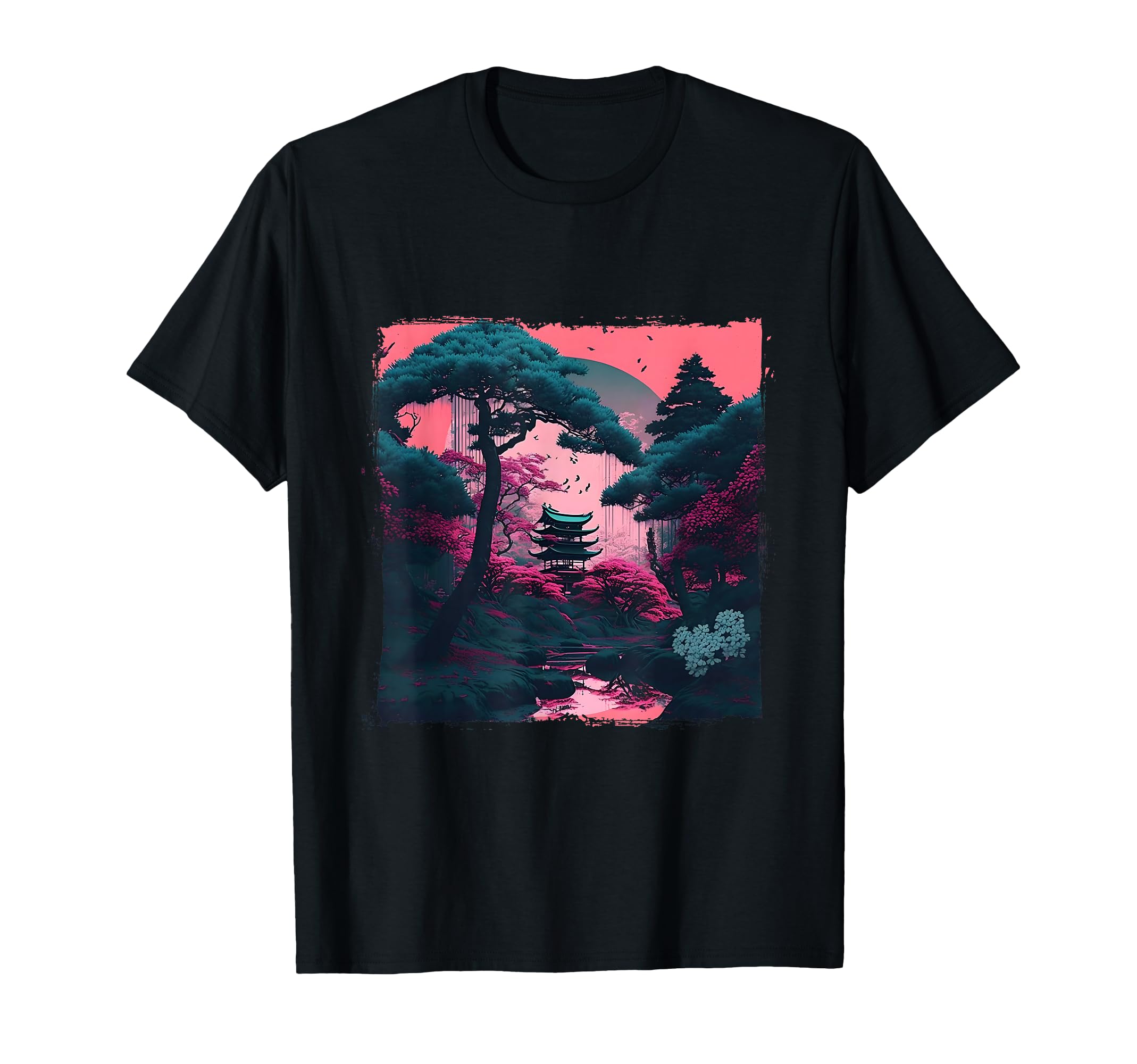 Japanese Digital Woodblock Art T-Shirt - Fun Novelty Design for Adults - T-Shirt, Sweatshirt, Hoodie
