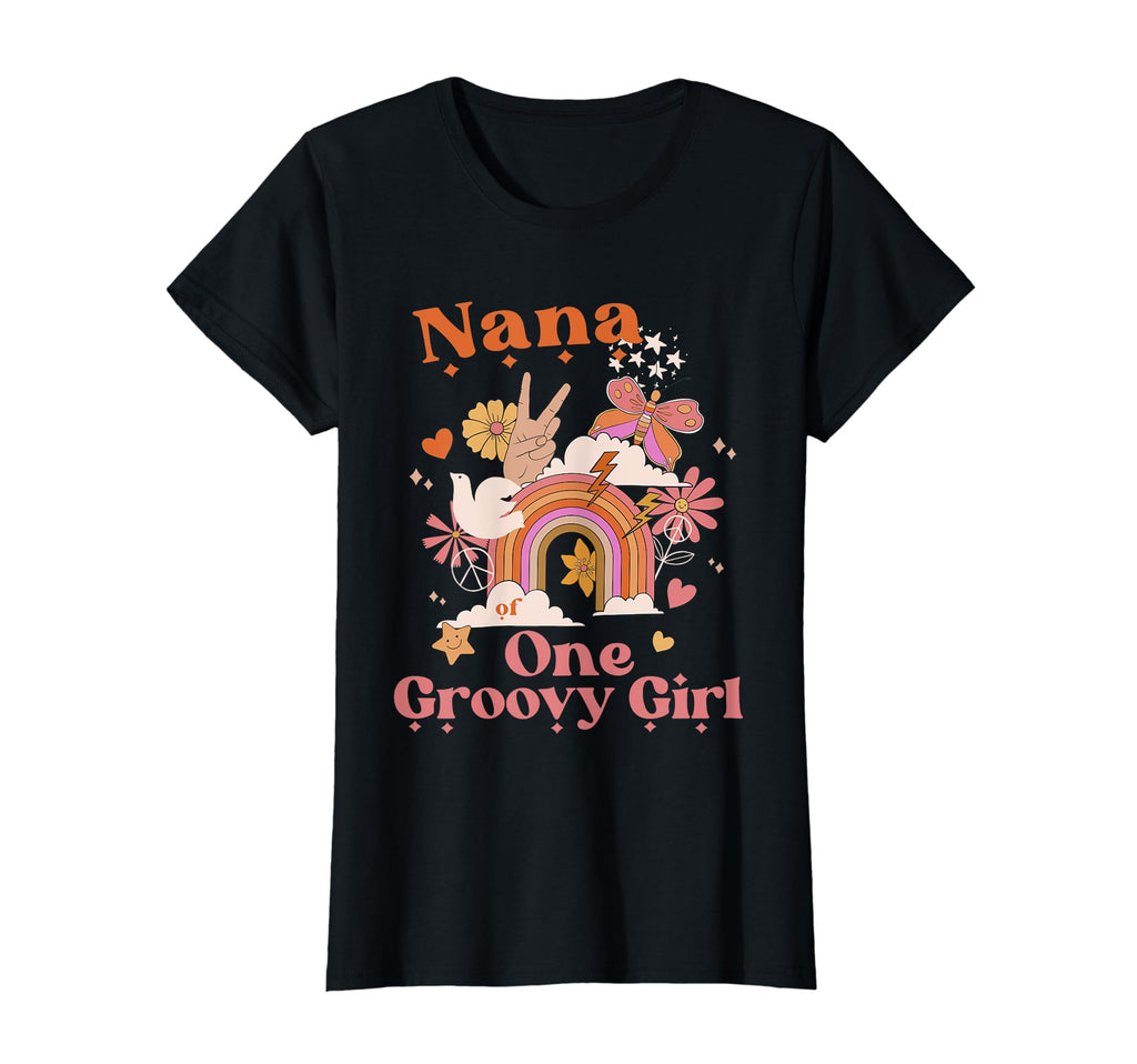 Nana One Groovy Boho Hippie Rainbow T-Shirt - Minimalist Print for Adults - T-Shirt, Sweatshirt, Hoodie