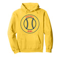 Baseball Mama Blue Red Ball Womens Hoodie - Trendy Graphic Unisex - T-Shirt, Sweatshirt, Hoodie