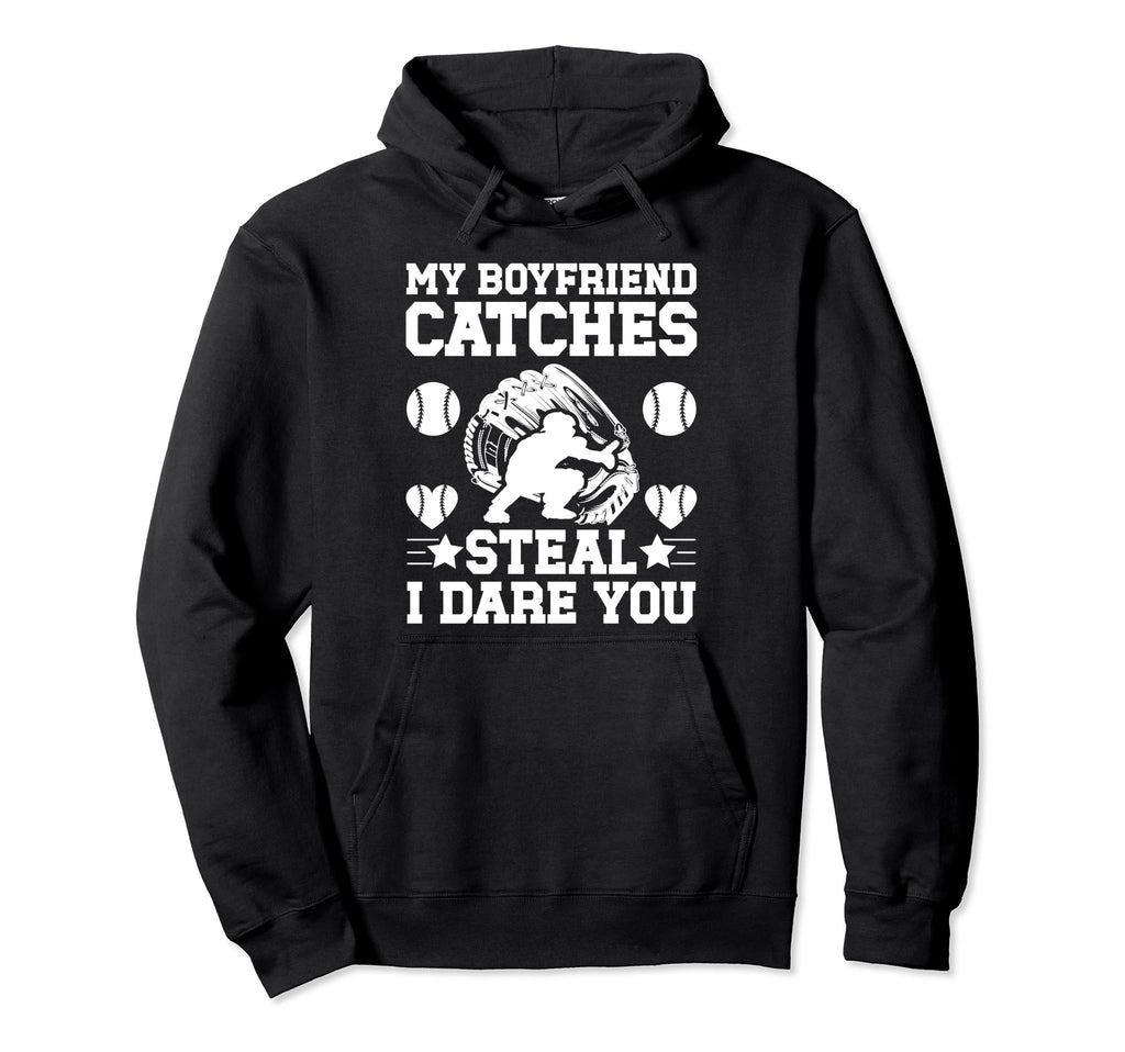 Boyfriend Catches Baseball Girlfriend Hoodie - Trendy Graphic Unisex - T-Shirt, Sweatshirt, Hoodie