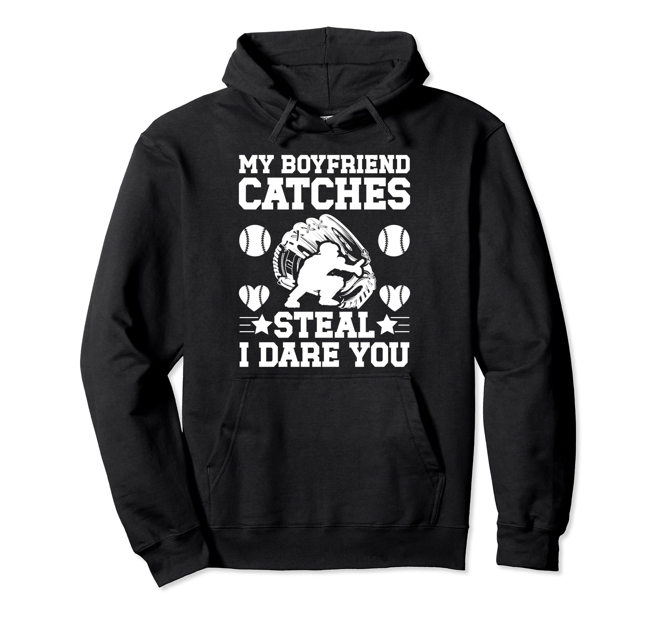 Boyfriend Catches Baseball Girlfriend Hoodie - Trendy Graphic Unisex - T-Shirt, Sweatshirt, Hoodie
