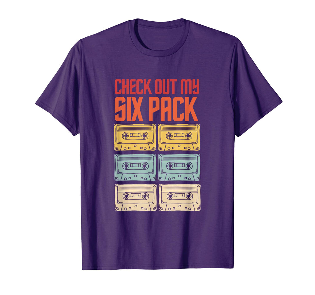 Check Out My Six Pack Old Tapes T-Shirt - Casual Everyday Wear for Adults - T-Shirt, Sweatshirt, Hoodie