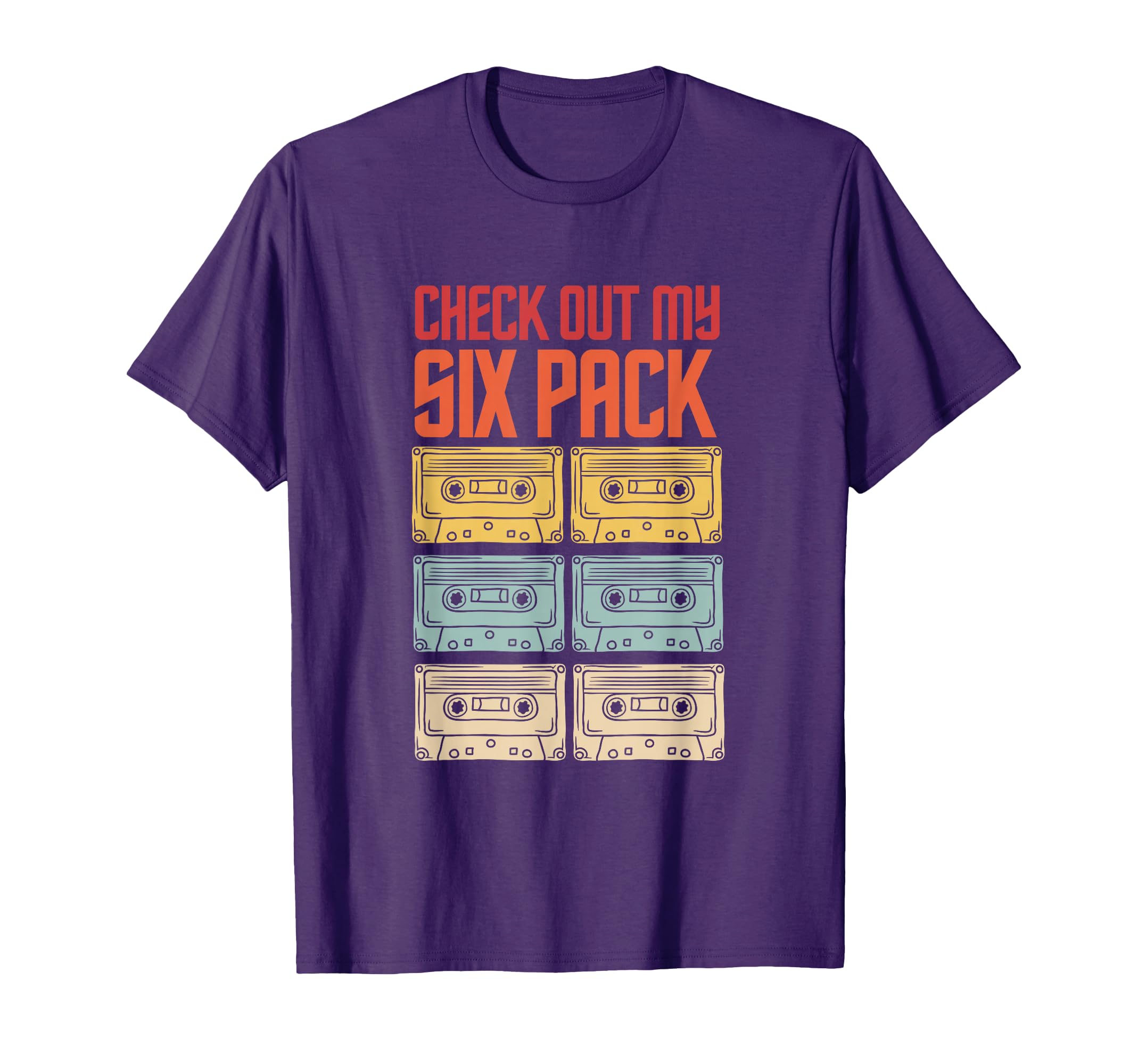 Check Out My Six Pack Old Tapes T-Shirt - Casual Everyday Wear for Adults - T-Shirt, Sweatshirt, Hoodie