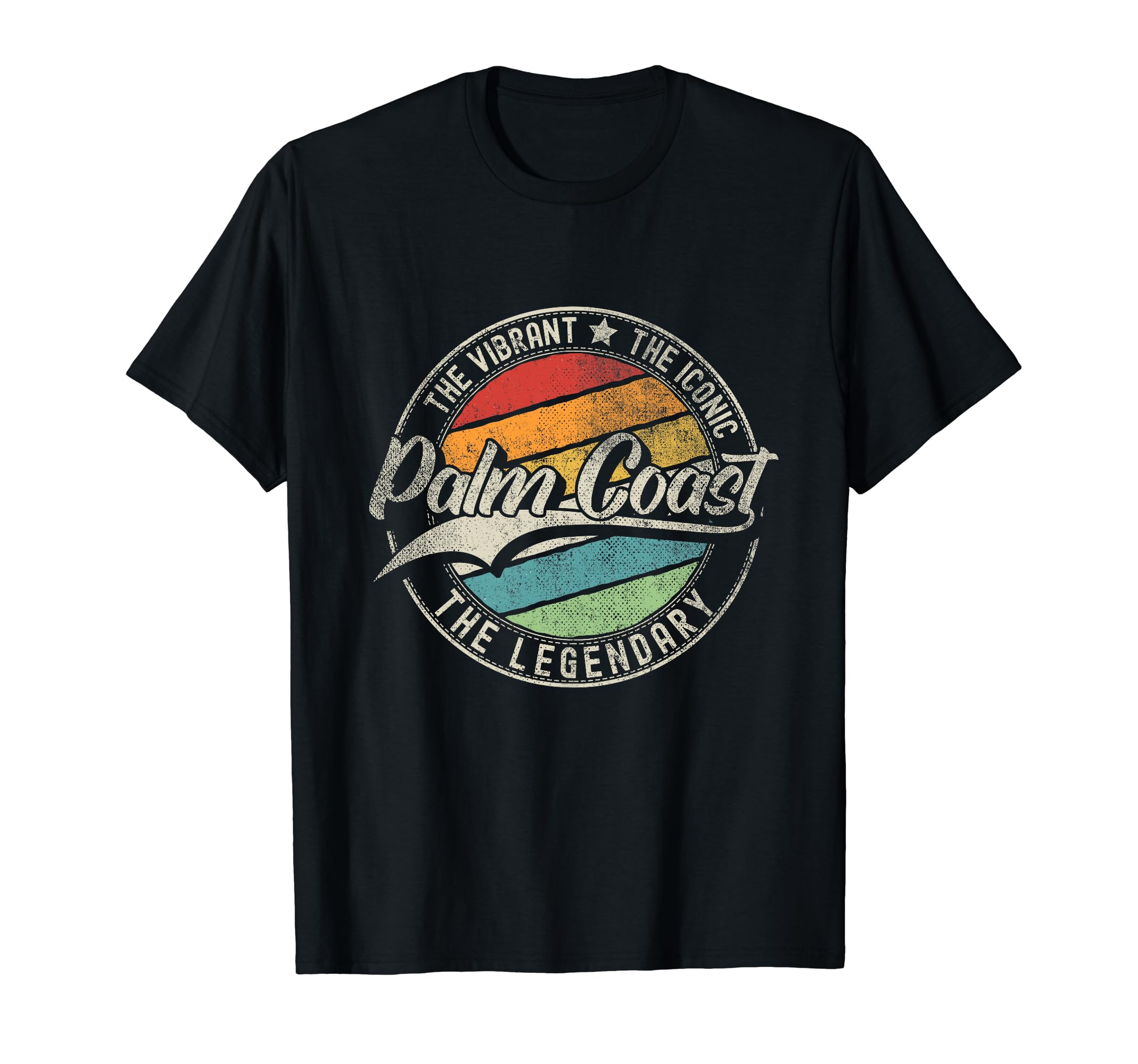 Palm Coast Fl Florida Distressed T-Shirt - Trendy Graphic Unisex - T-Shirt, Sweatshirt, Hoodie