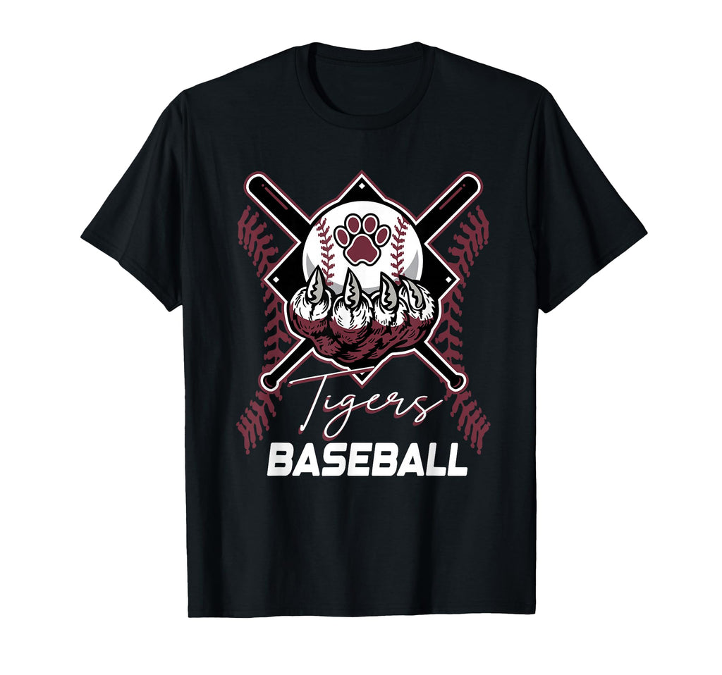 Tigers Baseball Mom Game Day Paw T-Shirt - Trendy Graphic for Adults - T-Shirt, Sweatshirt, Hoodie