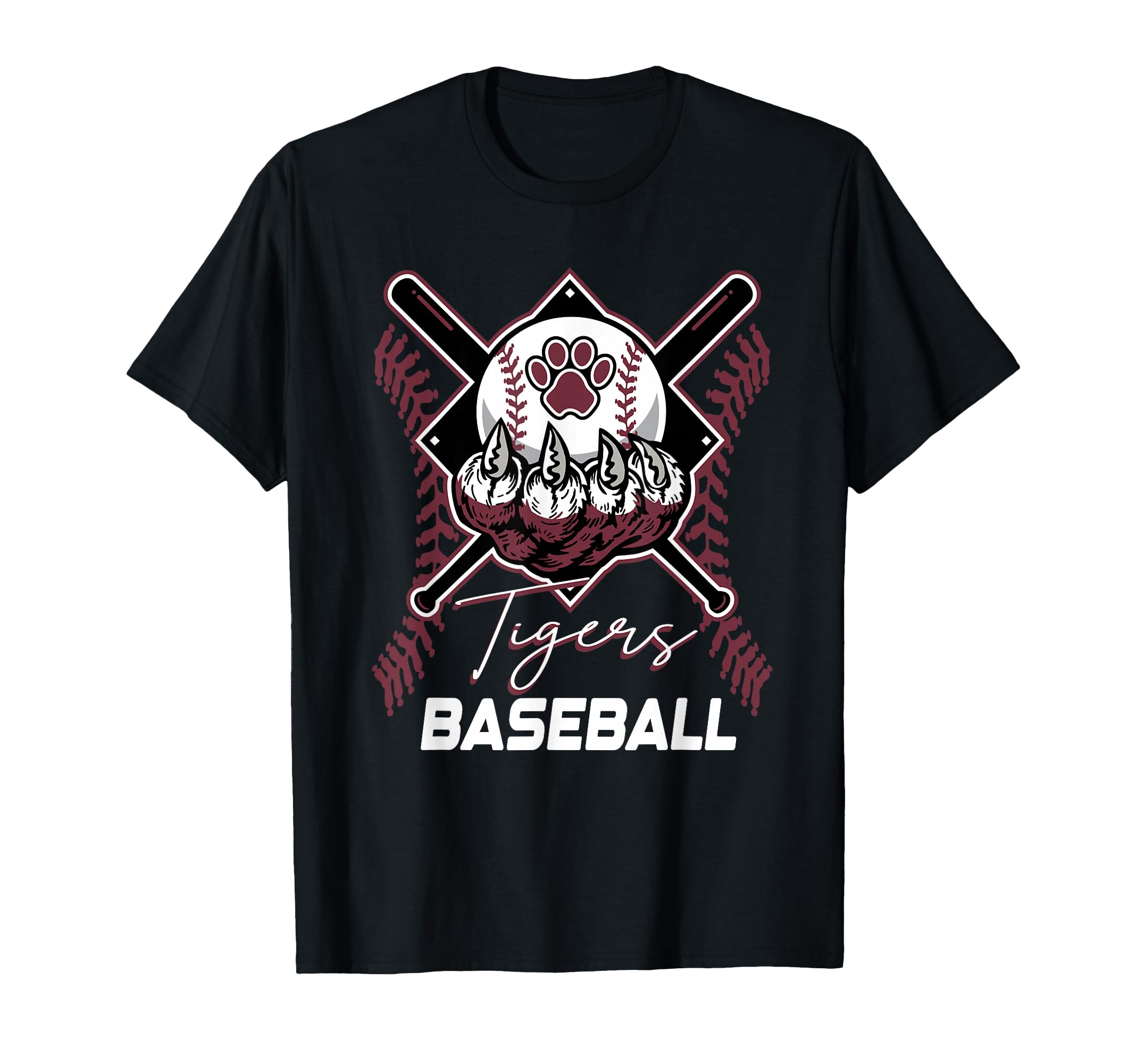 Tigers Baseball Mom Game Day Paw T-Shirt - Trendy Graphic for Adults - T-Shirt, Sweatshirt, Hoodie