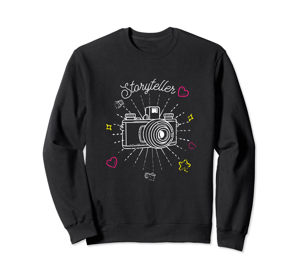 Camera Storyteller Photography Sweatshirt - Minimalist Print for Adults - T-Shirt, Sweatshirt, Hoodie
