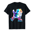 Roller Skating Cat Roller Derby T-Shirt - Custom Art Print Men Women - T-Shirt, Sweatshirt, Hoodie