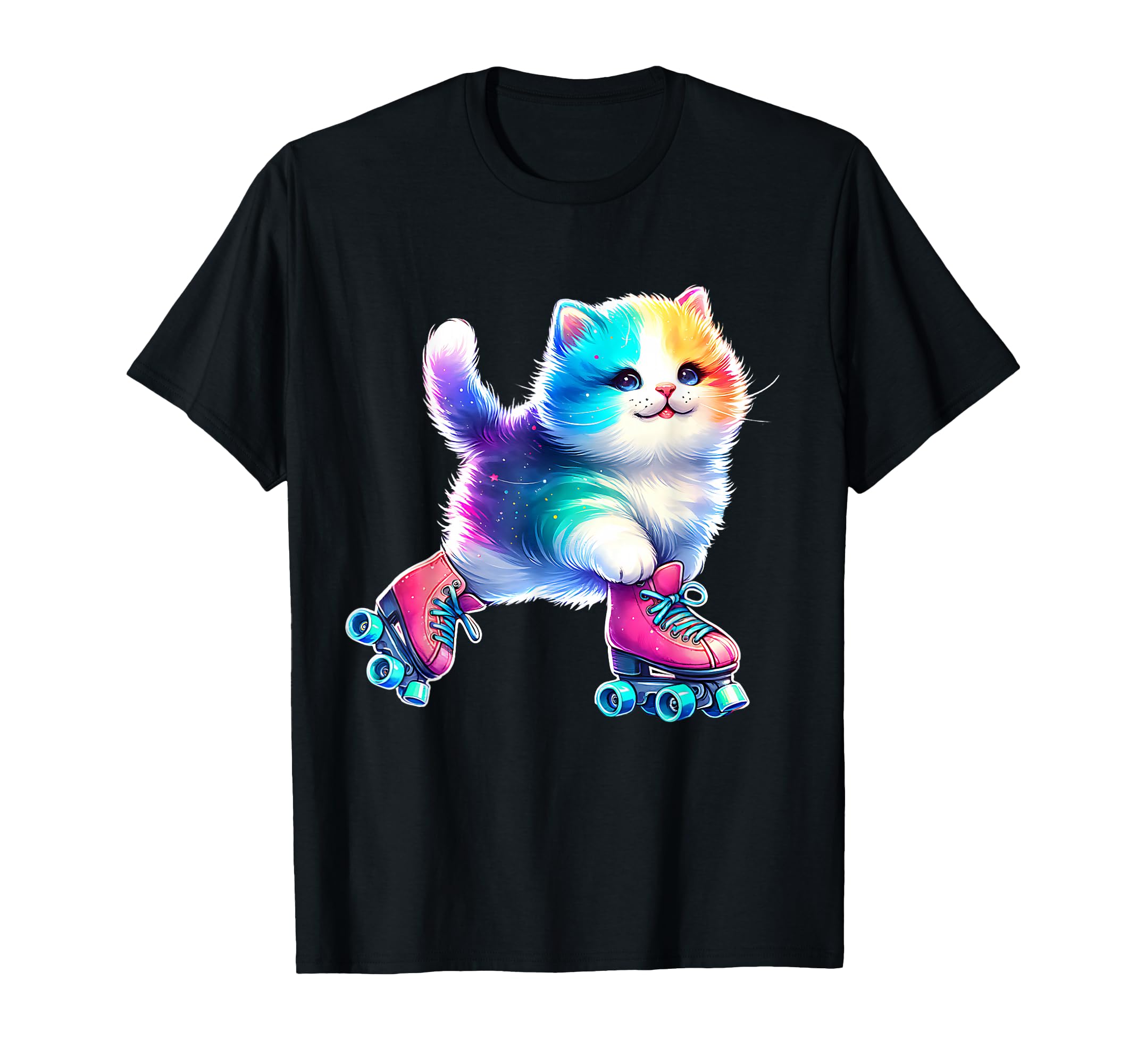 Roller Skating Cat Roller Derby T-Shirt - Custom Art Print Men Women - T-Shirt, Sweatshirt, Hoodie