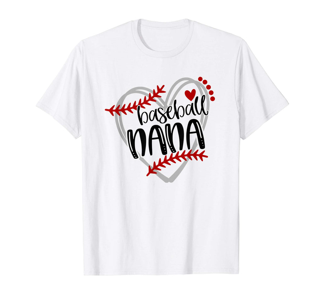 Baseball Heart Nana Grandma Trendy T-Shirt - Novelty Apparel Men Women - T-Shirt, Sweatshirt, Hoodie
