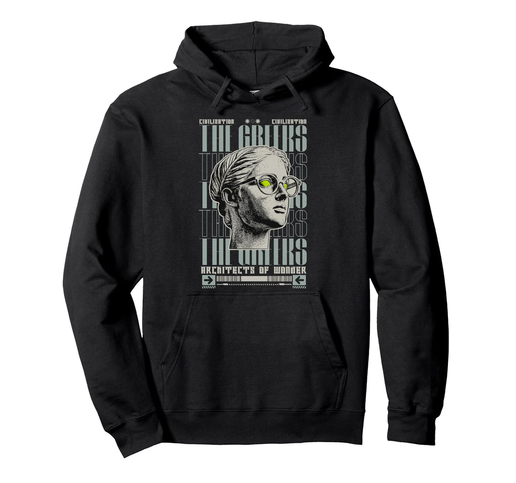 Y2K Greeks Bold Urban Graffiti Aesthetic Hoodie - Streetwear Style Unisex - T-Shirt, Sweatshirt, Hoodie