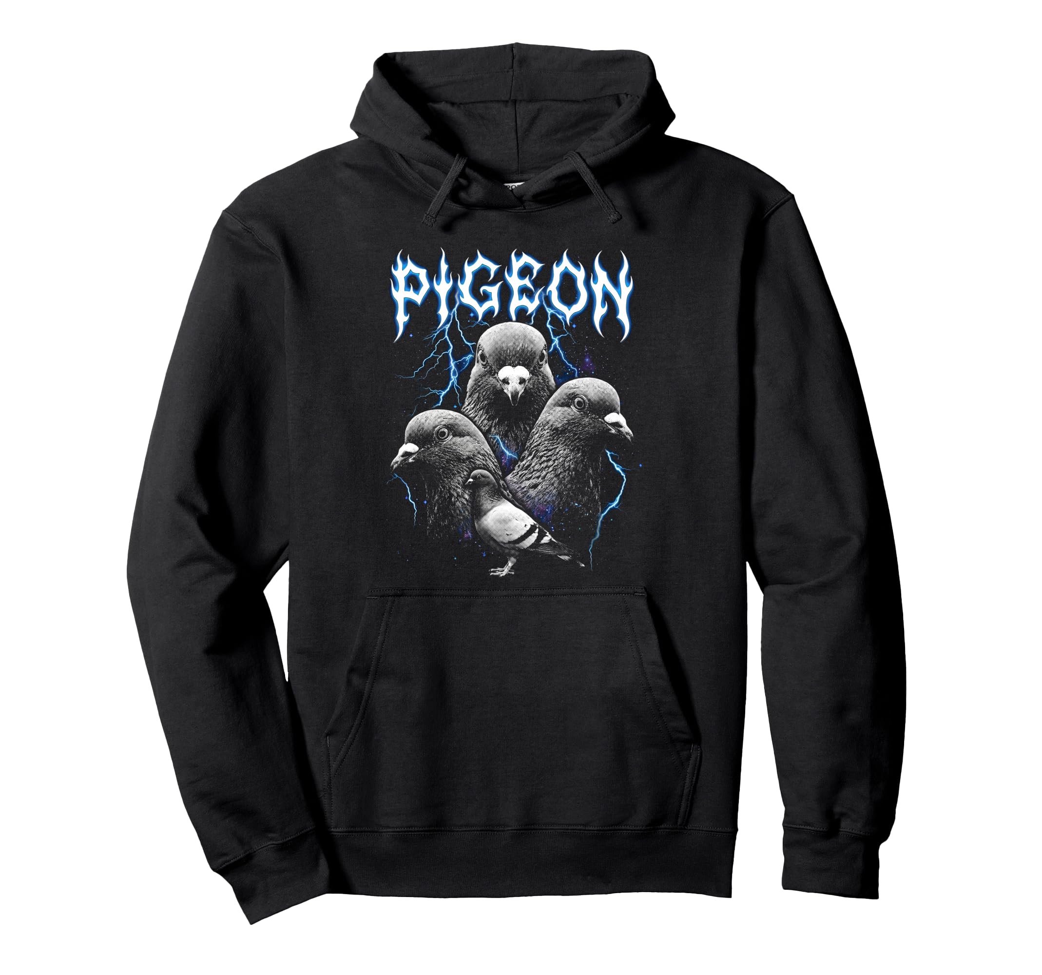 Pigeon 90S Heavy Metal Pigeon Animal Lover Hoodie - Streetwear Style Unisex - T-Shirt, Sweatshirt, Hoodie