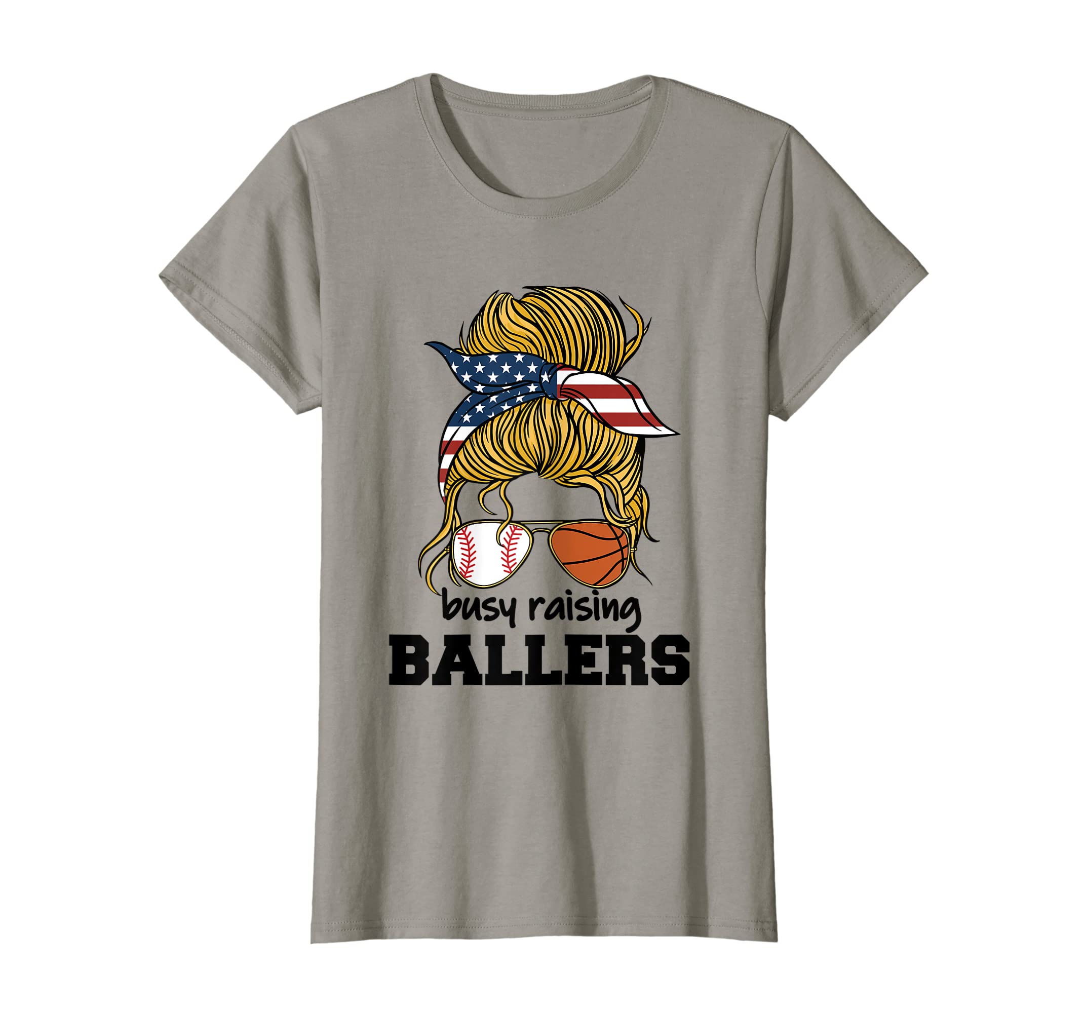 Womens Basketball And Baseball Mom Usa T-Shirt - Trendy Graphic Men Women - T-Shirt, Sweatshirt, Hoodie