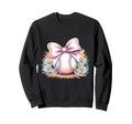 Baseball Coquette Bow Baseball Mom Sweatshirt - Casual Everyday Wear Unisex - T-Shirt, Sweatshirt, Hoodie