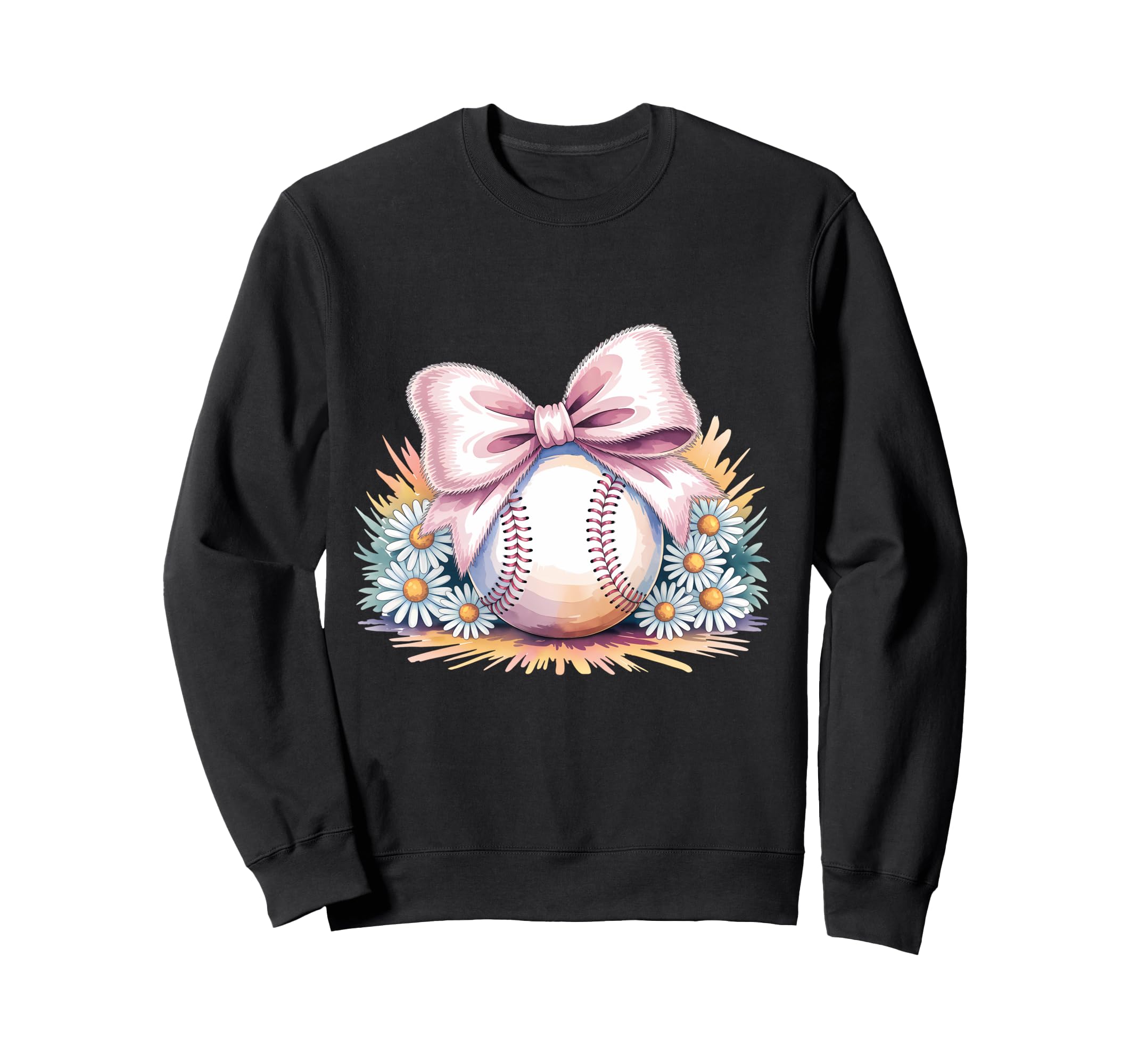 Baseball Coquette Bow Baseball Mom Sweatshirt - Casual Everyday Wear Unisex - T-Shirt, Sweatshirt, Hoodie