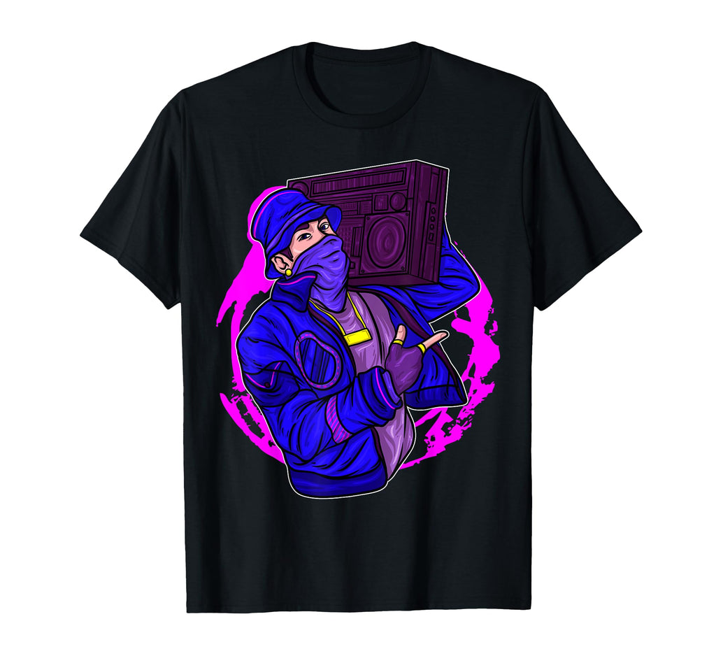 Old School Ghetto Blaster Hip Hop T-Shirt - Casual Everyday Wear Men Women - T-Shirt, Sweatshirt, Hoodie