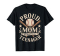 Proud Mom Teenager Baseball Birthday T-Shirt - Graphic Print for Adults - T-Shirt, Sweatshirt, Hoodie