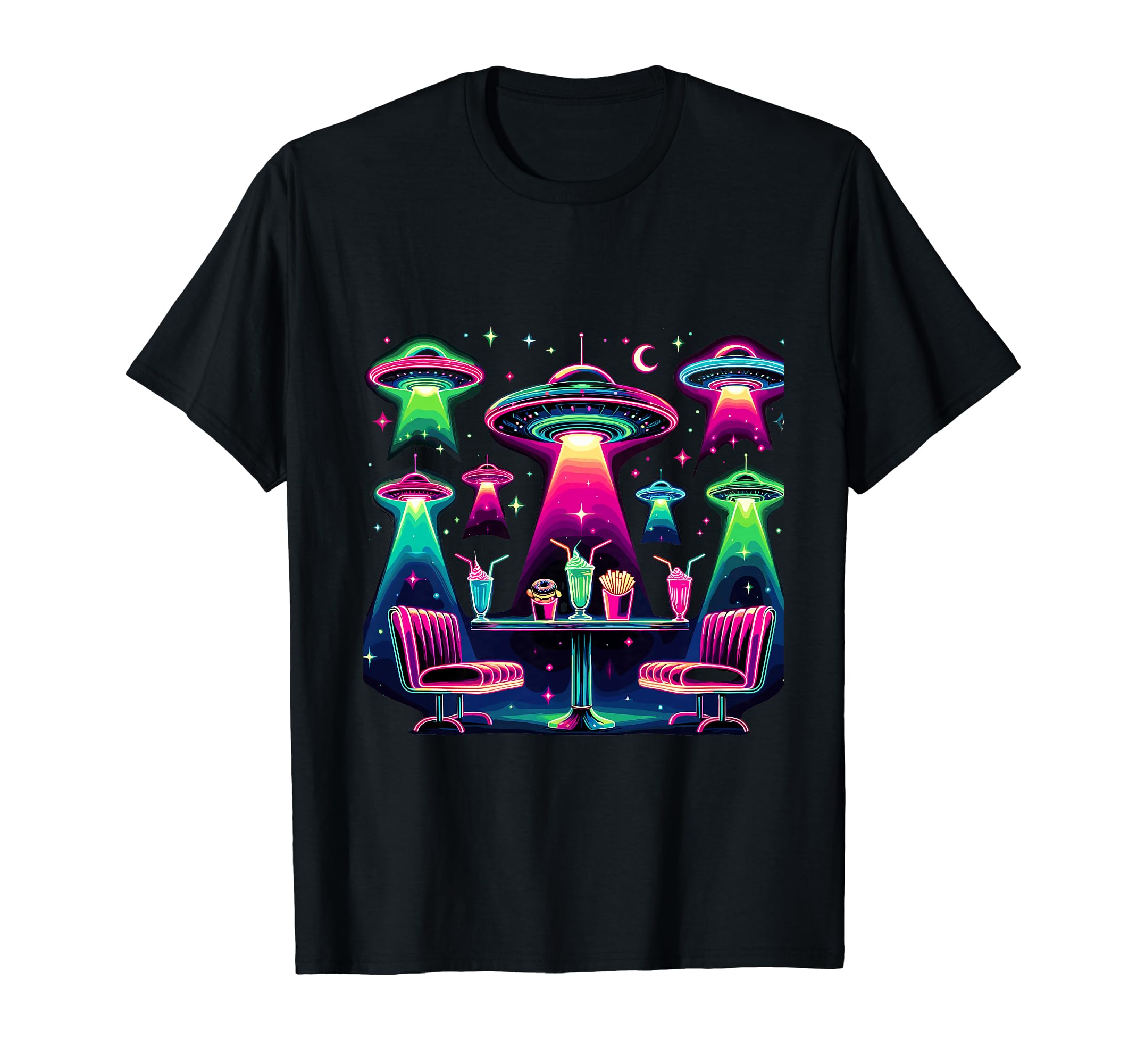 Cosmic Diner Delight 80S Space Diner T-Shirt - Novelty Apparel Men Women - T-Shirt, Sweatshirt, Hoodie