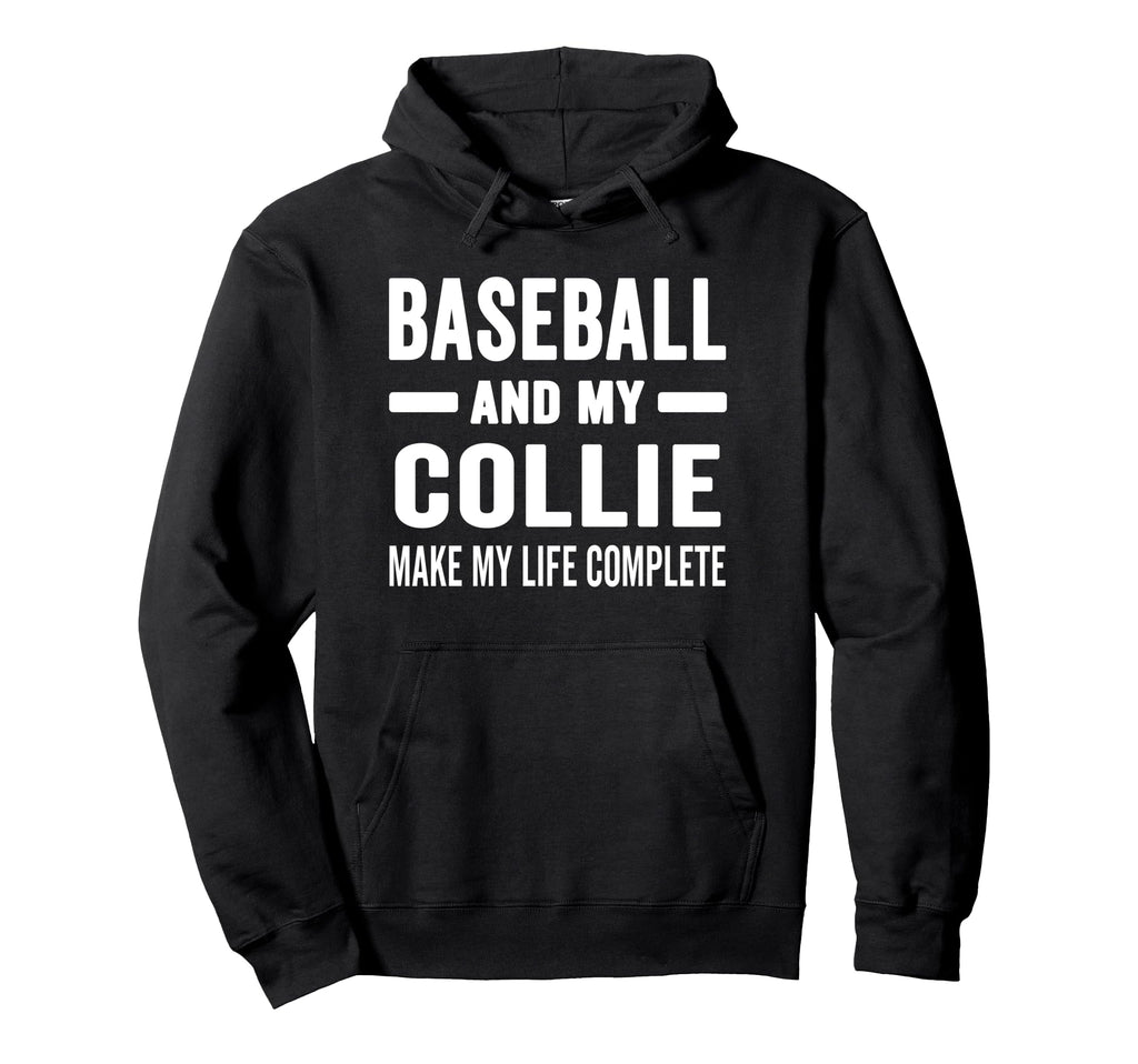 Baseball And My Collie Mama Dog Lover Hoodie - Trendy Graphic Unisex - T-Shirt, Sweatshirt, Hoodie