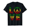 Reggae Peace Love Hippie Rasta Reggae T-Shirt - Aesthetic Graphic Unisex - T-Shirt, Sweatshirt, Hoodie