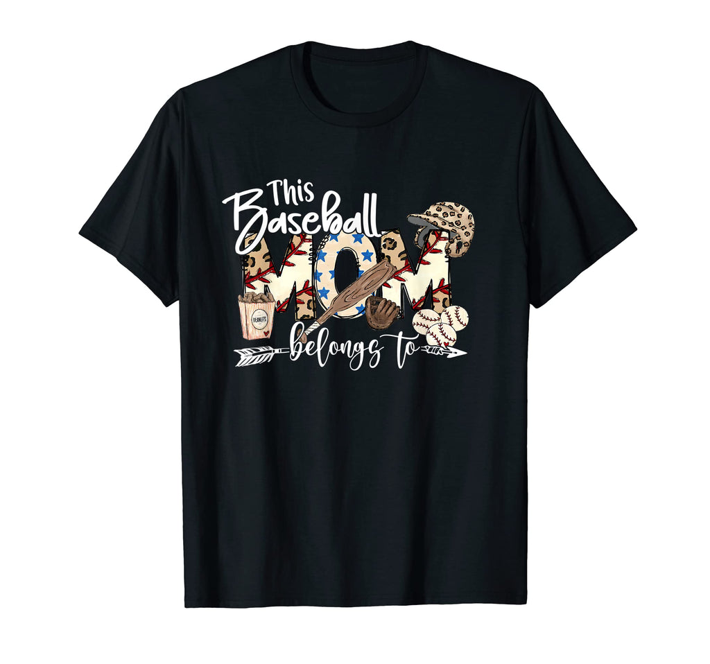 This Baseball Mom Belong To Grandkid T-Shirt - Unique Graphic Men Women - T-Shirt, Sweatshirt, Hoodie