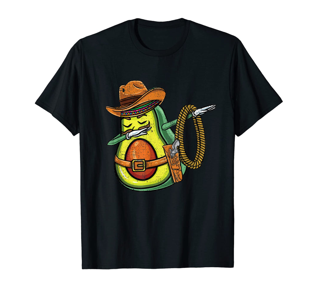 Dabbing Mexican Avocado Cowboy T-Shirt - Custom Art Print Unisex - T-Shirt, Sweatshirt, Hoodie
