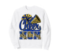 Cheer Mom Blue Gold Cheerleader Sweatshirt - Unique Graphic for Adults - T-Shirt, Sweatshirt, Hoodie