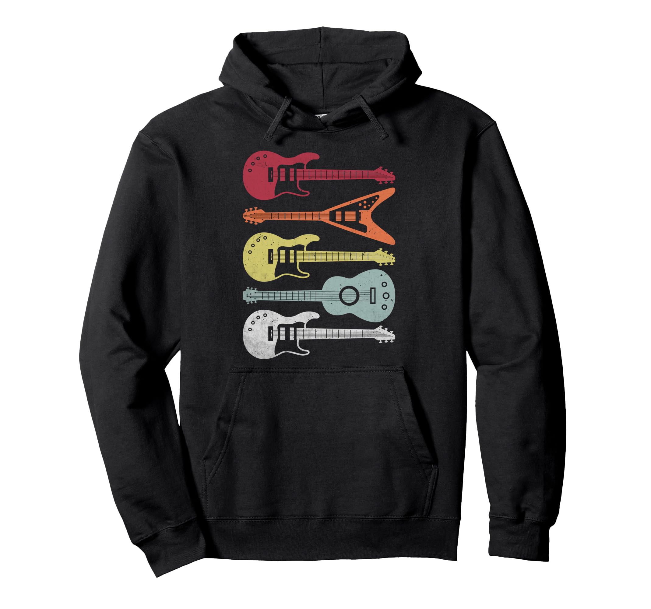Colorful Guitar Rock Music Festival Hoodie - Trendy Graphic for Adults - T-Shirt, Sweatshirt, Hoodie