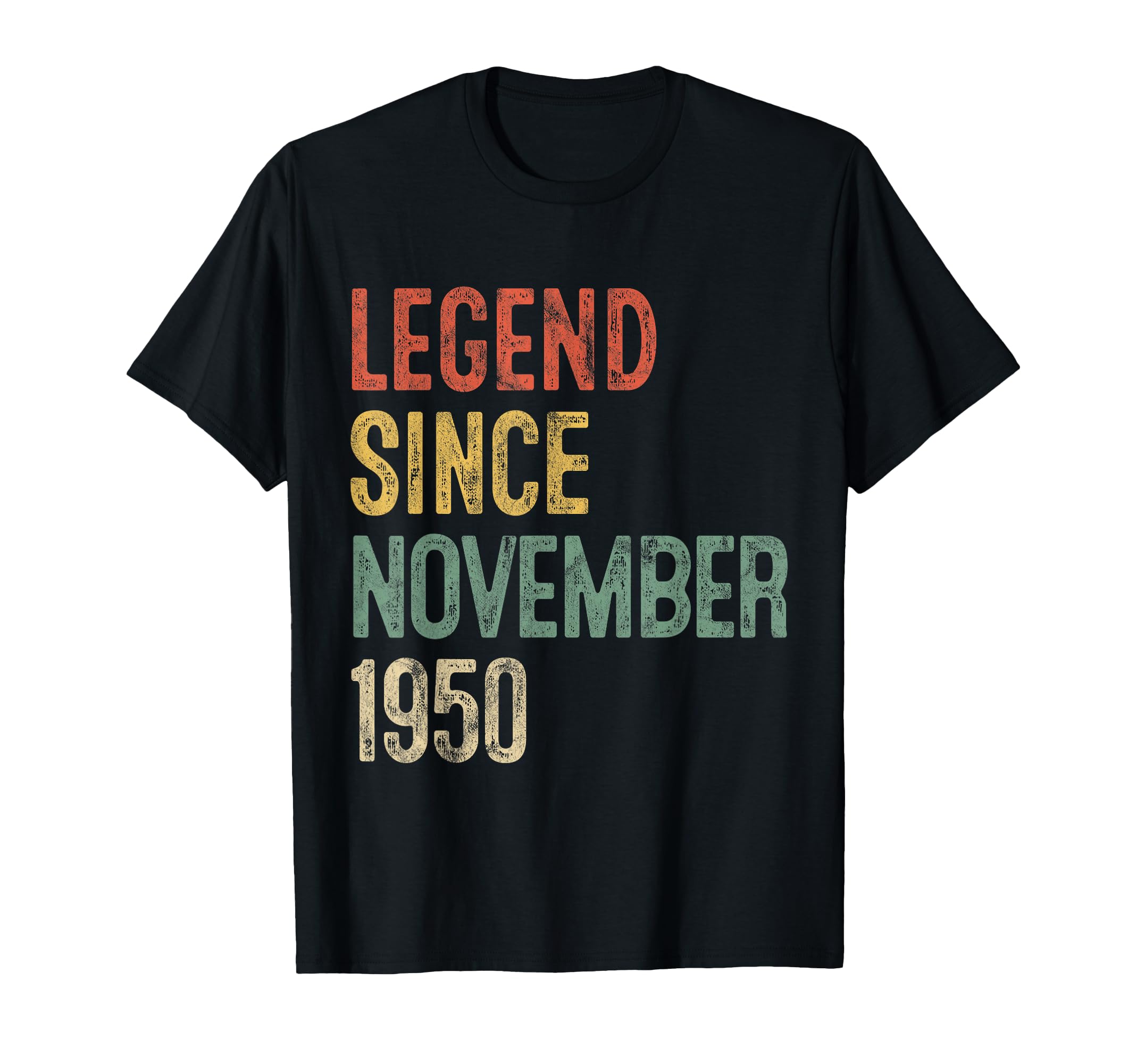 Legend November 1950 75Th Birthday 75 T-Shirt - Minimalist Print Men Women - T-Shirt, Sweatshirt, Hoodie