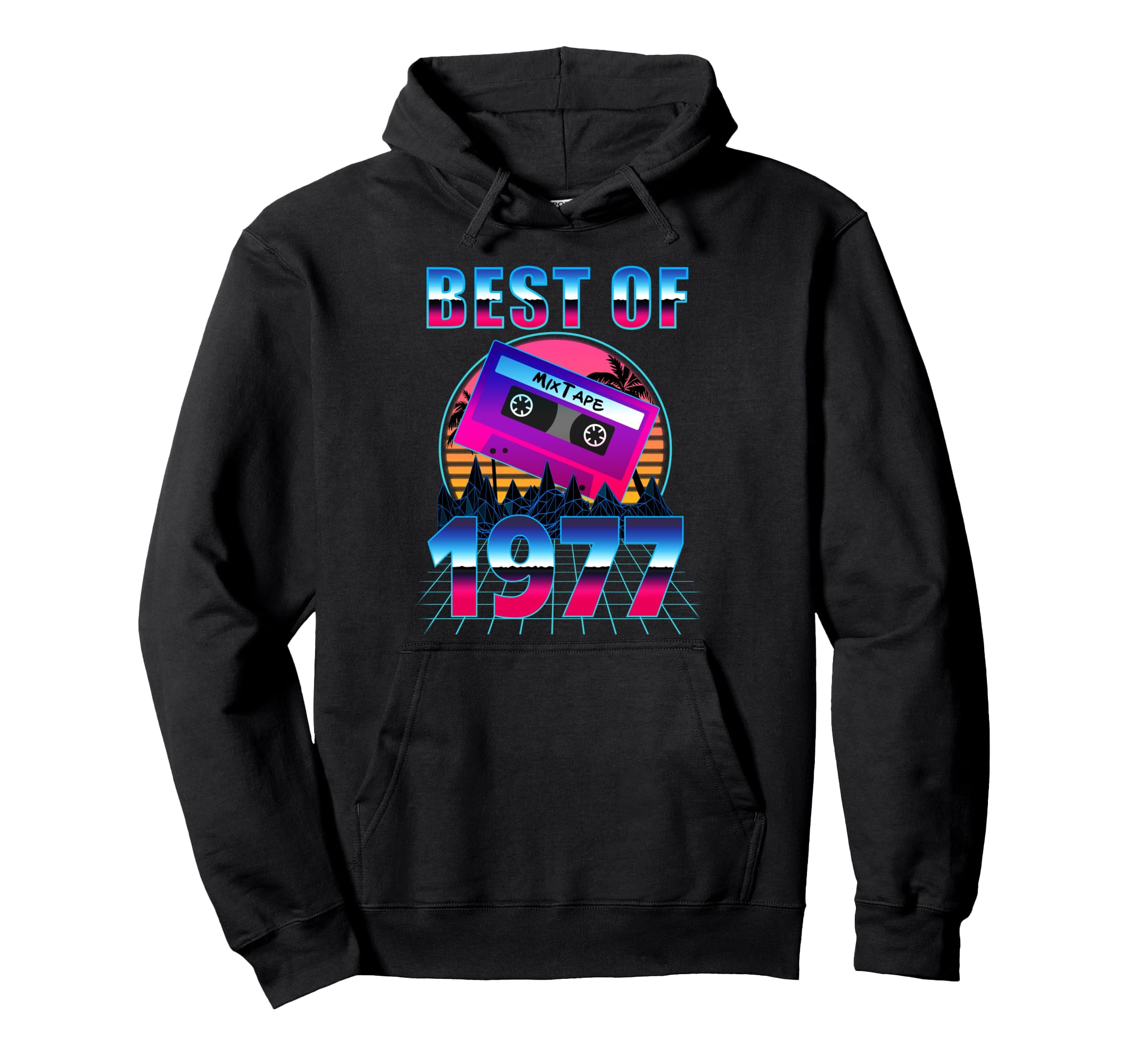 Best 1977 48 Years Old Cassette Tape 80S Hoodie - Novelty Apparel Unisex - T-Shirt, Sweatshirt, Hoodie
